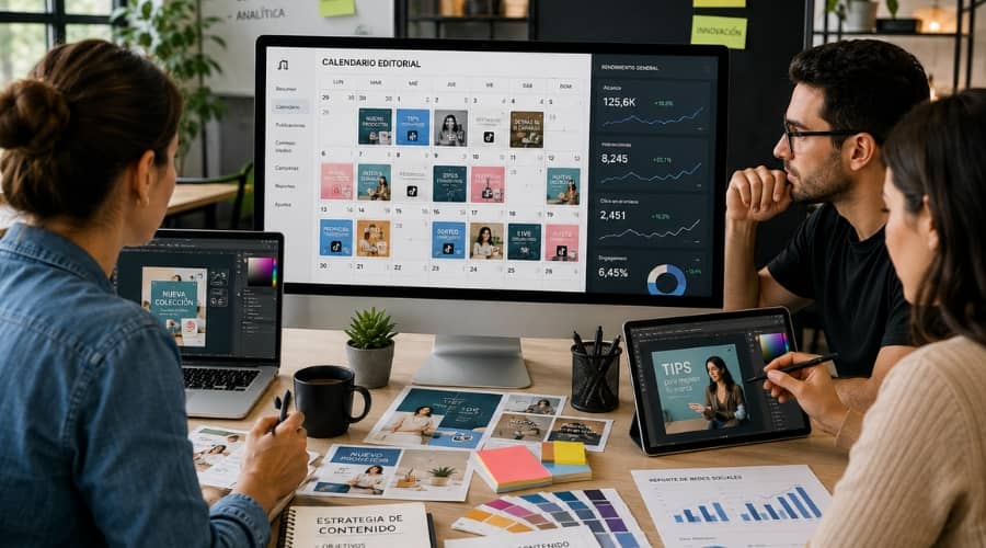 Estrategia de contenido y administración profesional de redes sociales para empresas